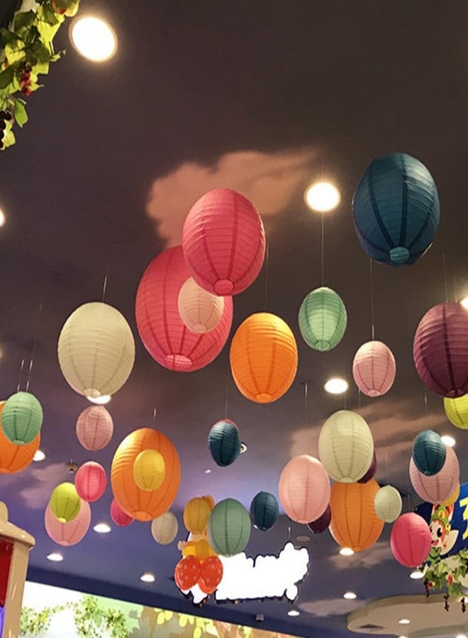RangTeq Decorators 12 inch Hanging Paper Lantern Ball Lamp Shade (30 x 30 cm, Multi) - 10 Pieces (12 inch Multi Pack of 10) - Image 4